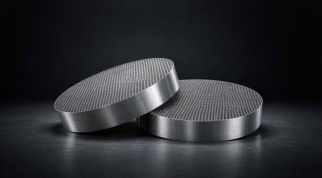 Metal wire mesh structured packing discs in 250Y and 500Y specifications made from SS304 and SS316L stainless steel